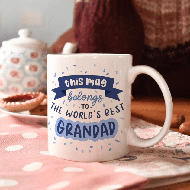 Fathers Day Mug, Gift For Grandad From Daughter And Son, World's Best Grandad Mug