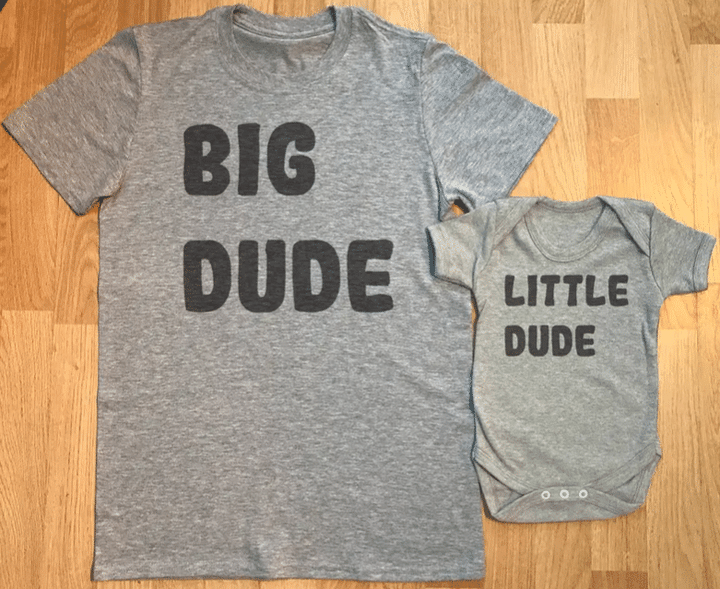 Big Dude Little Dude Matching Set, Dad and Baby Matching Shirts, Father and Son/ Daughter, Father's Day Gift