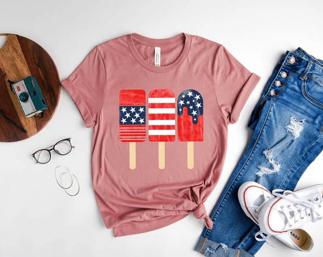 Popsicle, Retro 4th of July Tee, Fourth Of July, Independence Day Tshirt