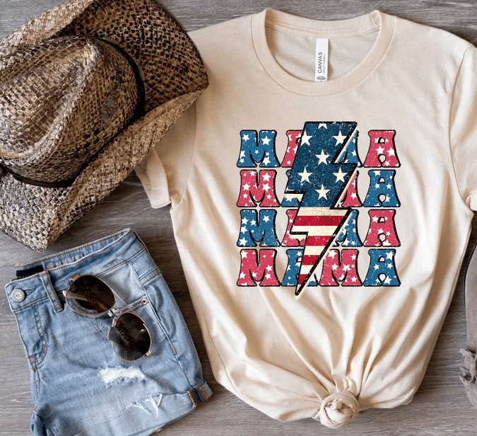 American Mama Tee, Fourth Of July, Independence Day Tshirt