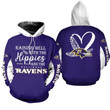 NFL Baltimore Ravens Limited Edition All Over Print Hoodie Sweatshirt Zip Hoodie T shirt Unisex Size NEW018009