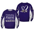 NFL Baltimore Ravens Limited Edition All Over Print Hoodie Sweatshirt Zip Hoodie T shirt Unisex Size NEW018009