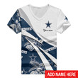 Dallas Cowboys Personalized Summer V-neck Women T-shirt 156