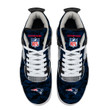 New England Patriots Camo Personalized AJ4 Sneaker BG74