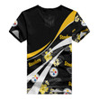 Pittsburgh Steelers Personalized Summer V-neck Women T-shirt 155