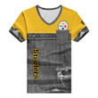 Pittsburgh Steelers Summer V-neck Women T-shirt 165