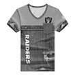 Las Vegas Raiders Summer V-neck Women T-shirt 161
