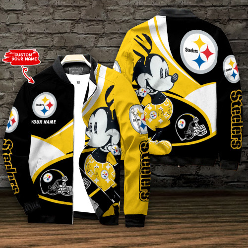 Pittsburgh Steelers Personalized Bomber Jacket BG776
