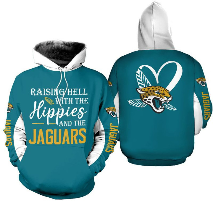 NFL Jacksonville Jaguars Limited Edition All Over Print Hoodie Sweatshirt Zip Hoodie T shirt Unisex Size NEW018016