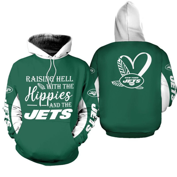 NFL New York Jets Limited Edition All Over Print Hoodie Sweatshirt Zip Hoodie T shirt Unisex Size NEW018011