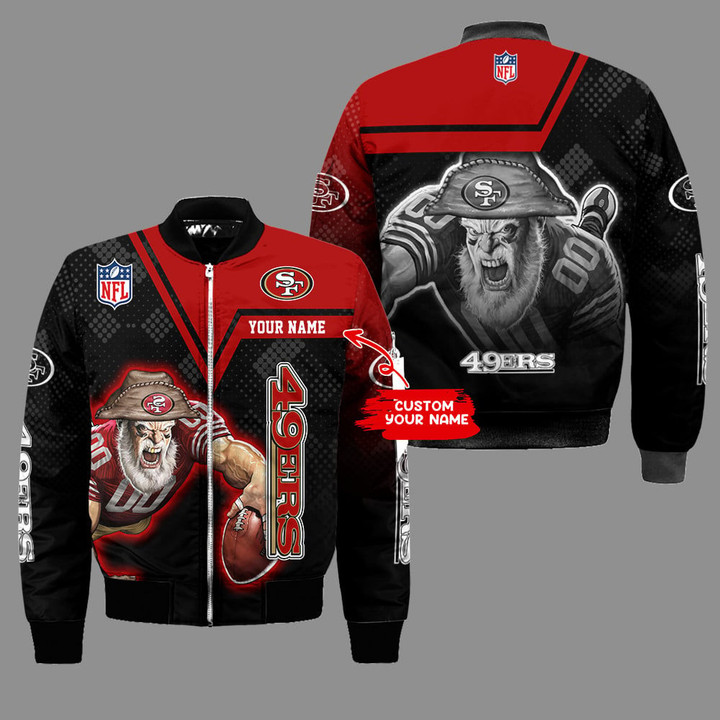 San Francisco 49ers Personalized Thick Bomber Jacket CS104