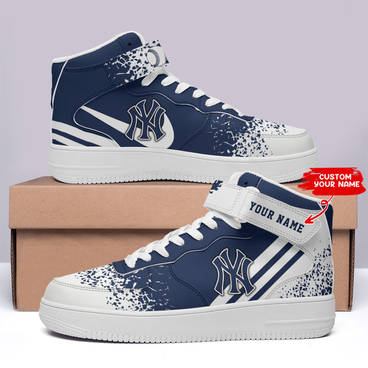 New York Yankees Personalized High AF1 Sneakers BG04