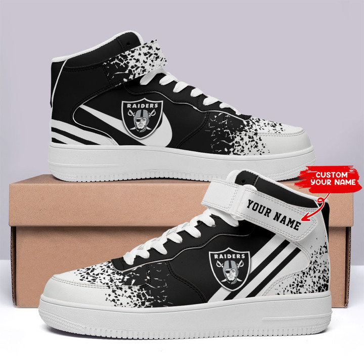 Las Vegas Raiders Personalized High AF1 Sneakers BG05