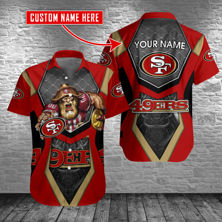 San Francisco 49ers Personalized Button Shirt BB400