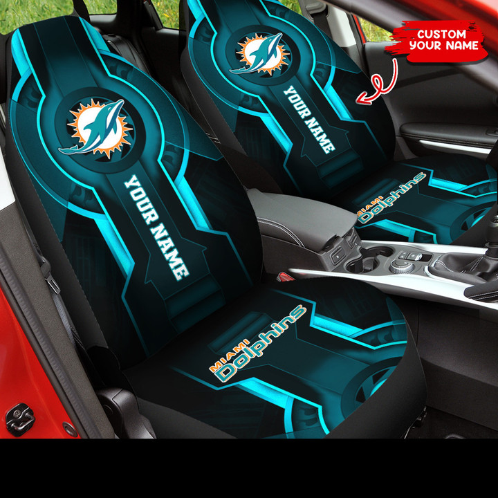 Miami Dolphins Personalized Car Seat Covers BG309