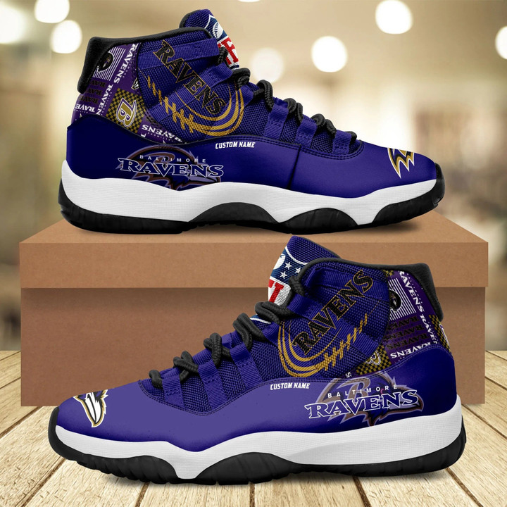 Baltimore Ravens Personalized AJD11 Sneakers BG186