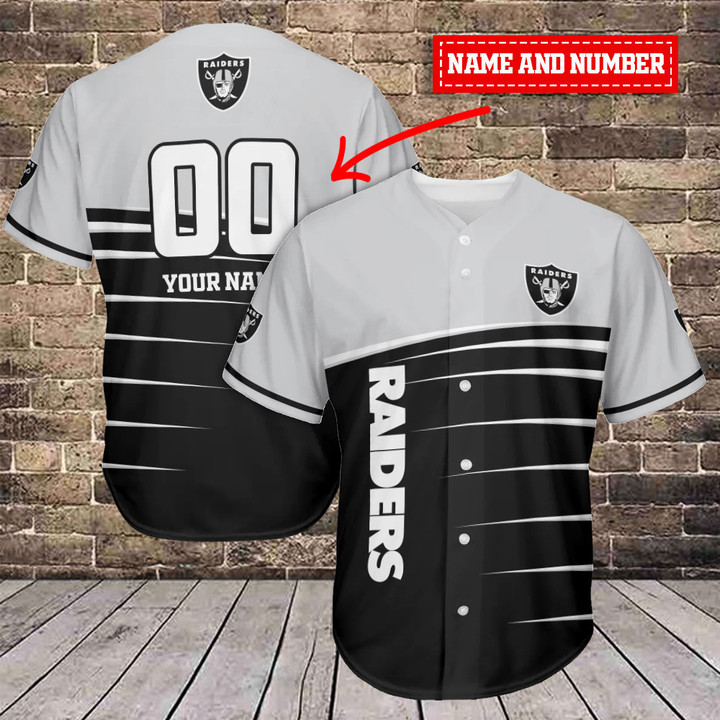 Las Vegas Raiders Personalized Baseball Jersey BG432