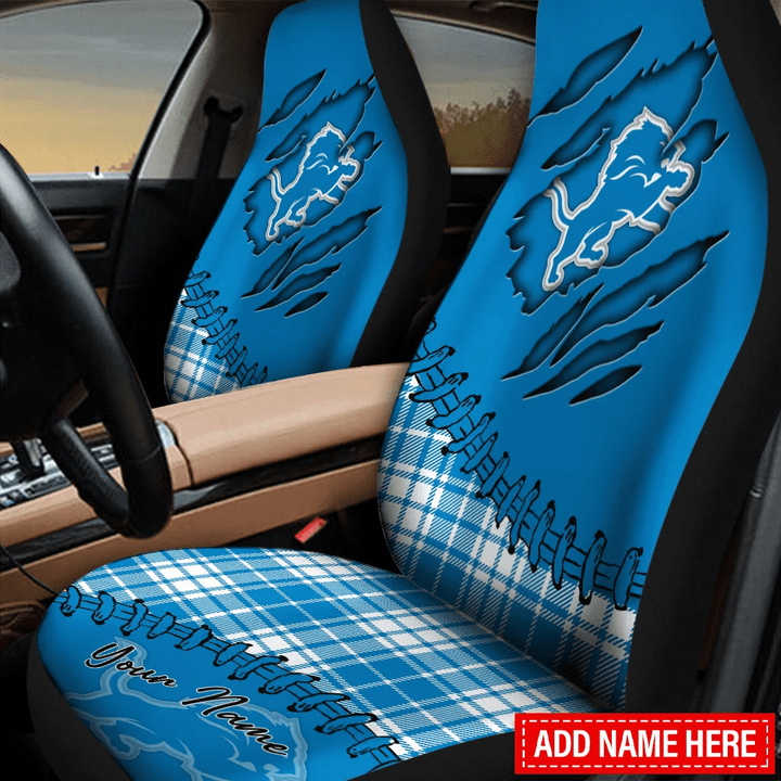 Detroit Lions Personalized Car Seat Covers BG336