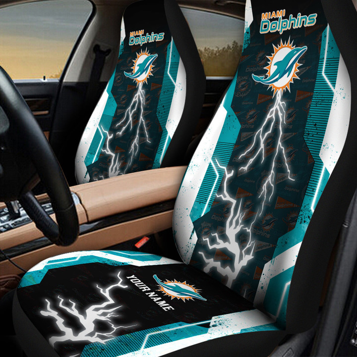 Miami Dolphins Personalized Car Seat Covers BG349