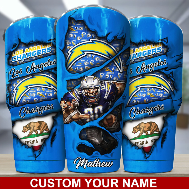 Los Angeles Chargers Personalized Tumbler BG238