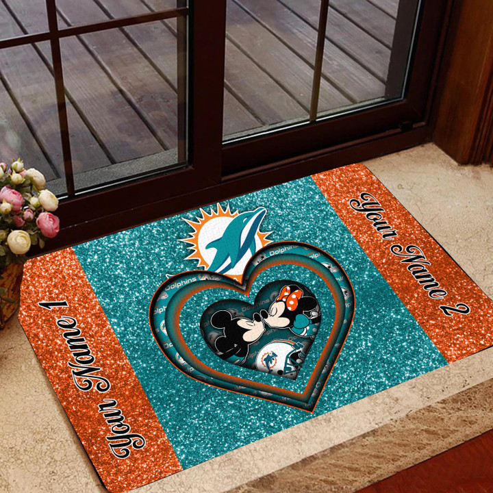 Miami Dolphins Personalized Doormat BG236