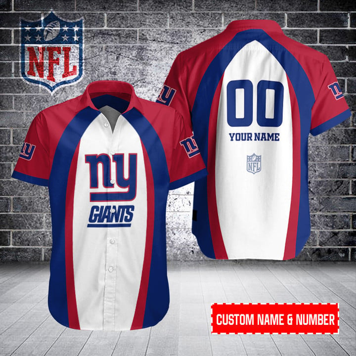 New York Giants Personalized Button Shirt BB488