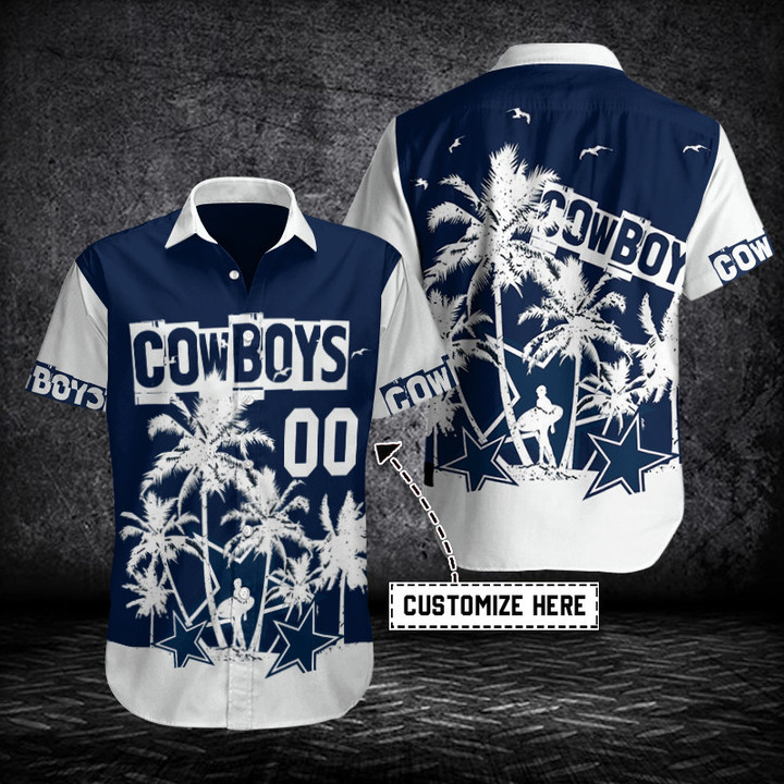 Dallas Cowboys Personalized Button Shirt BB489