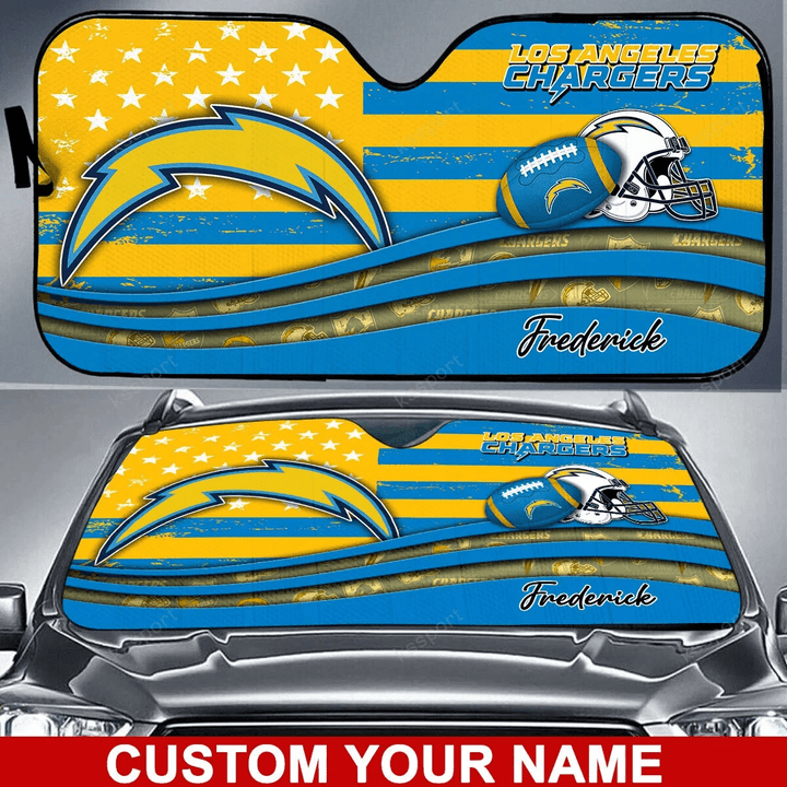 Los Angeles Chargers Personalized Auto Sun Shade BG17