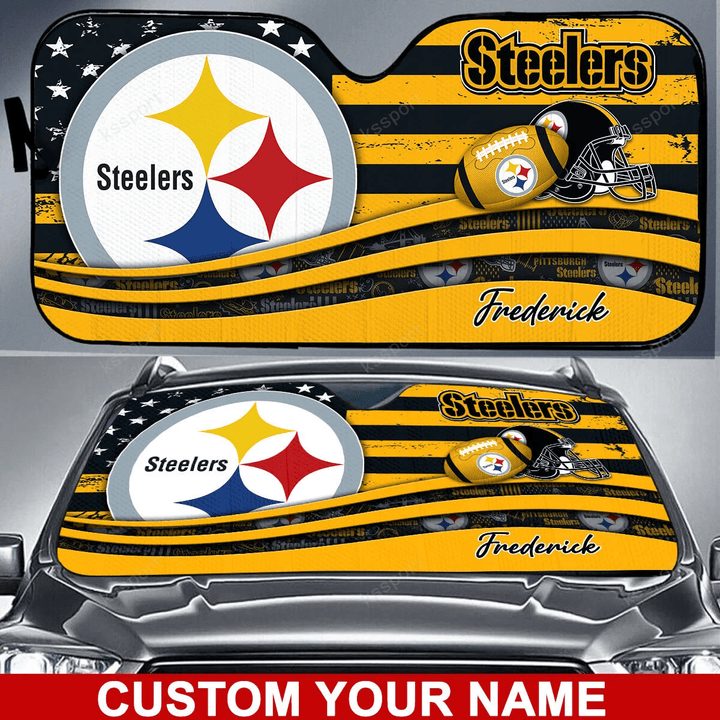 Pittsburgh Steelers Personalized Auto Sun Shade BG25