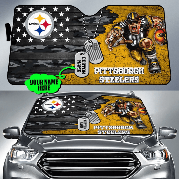 Pittsburgh Steelers Personalized Auto Sun Shade BG56