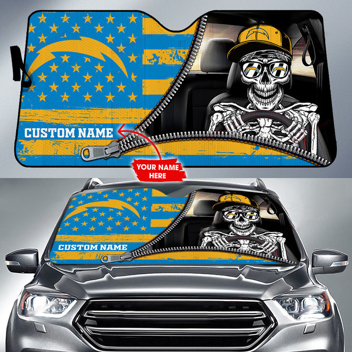 Los Angeles Chargers Personalized Auto Sun Shade BG79
