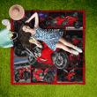 LOVE Motorcycle PERSONALIZE CUSTOM NAME QUILT