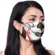 Sugar Skull Day of the Dead Fabric Face Mask With Filters 3