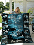 LOVE TRUCK PERSONALIZE CUSTOM NAME QUILT