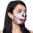 Sugar Skull Day of the Dead Fabric Face Mask With Filters 4