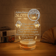 Advice From A Sloth 3D Led Lamp