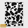 Cow Personalized Sherpa Blanket - Cow Blanket