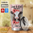 Just A Girl Who Loves Cows Custom Name Tumbler