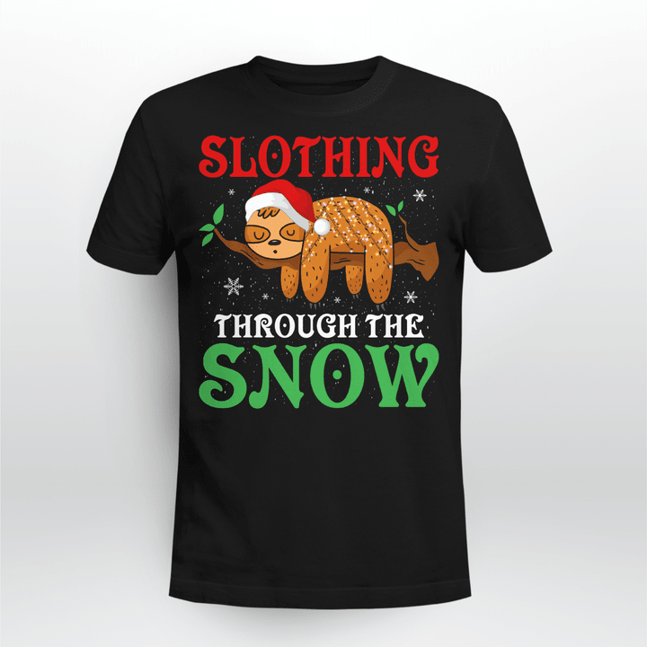 Slothing Through The Snow Sloth T Shirt, Sweatshirt, Hoodie