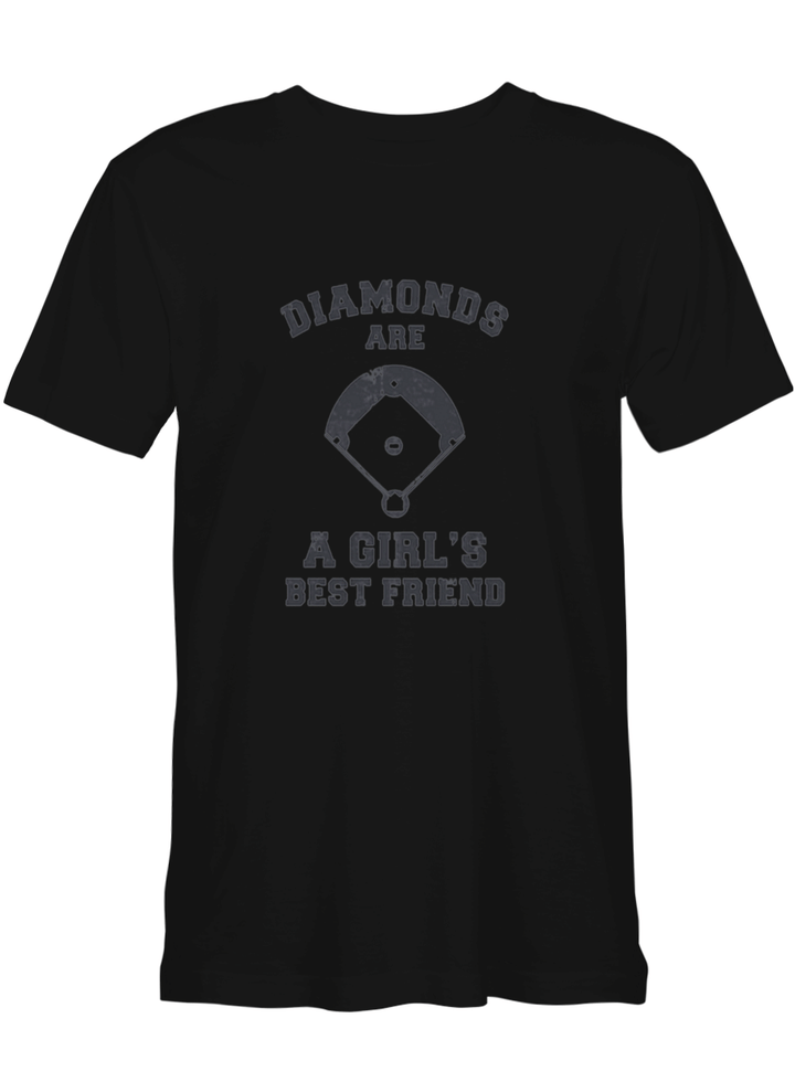 Softball Girls BASEBALL DIAMONDS ARE A GIRLS BEST FRIEND T shirts for biker