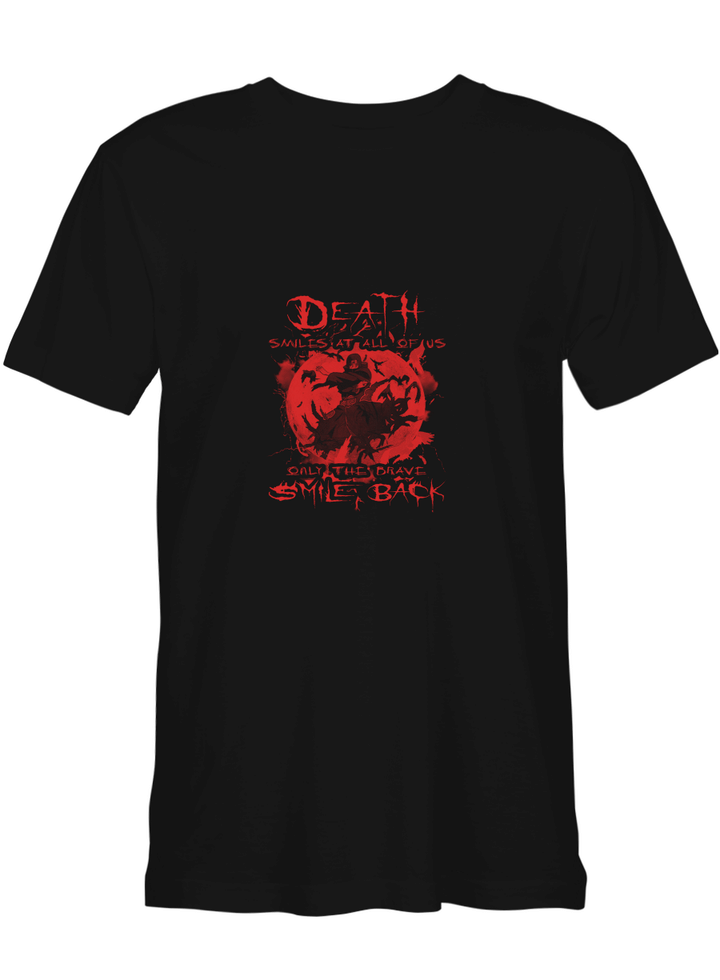 Death Smiles At All Of Us Only The Brave Smile Back Itachi T shirts for men and women