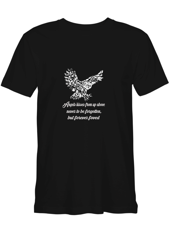 Owls Angels Angels Kisses From Up Above T shirts for biker