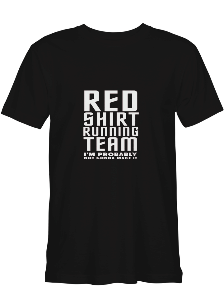 Running RED SHIRT RUNNING TEAM T shirts for biker