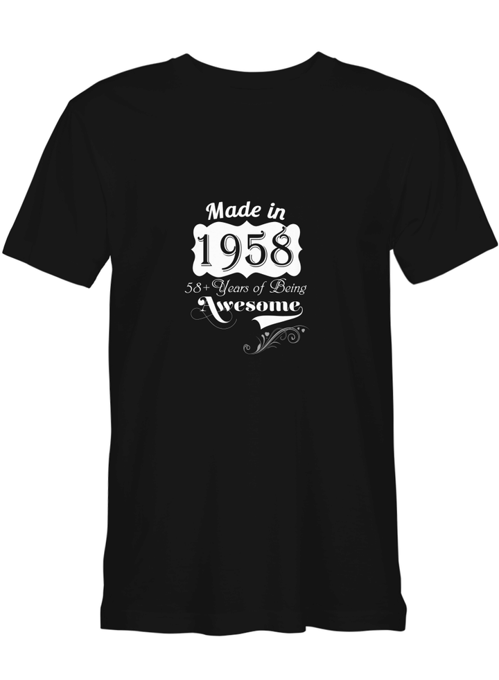 Made in 1958 Years Of Being Awesome 1958 T shirts for biker