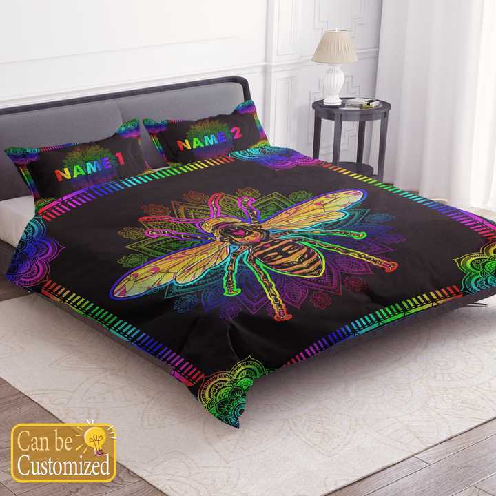 Bee Bedding Set Custom Personalize Your Name
