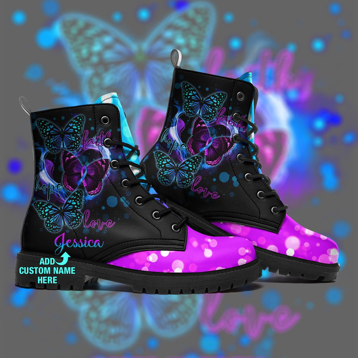 Butterfly Faith Hope Love Boots Custom Personalize Your Name
