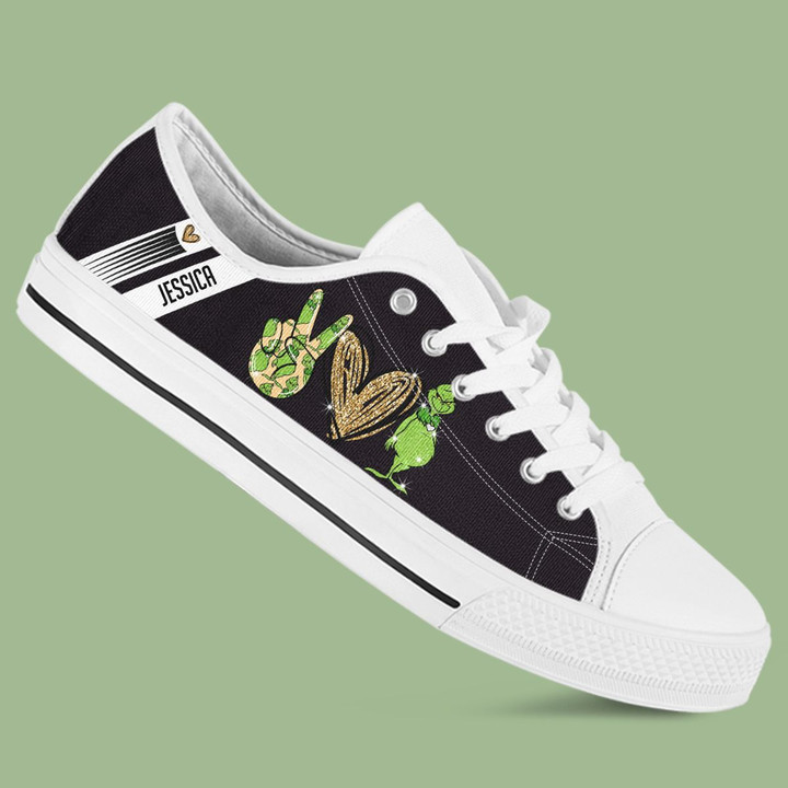 Love Grinch Low Top Shoes Custom Personalize Name