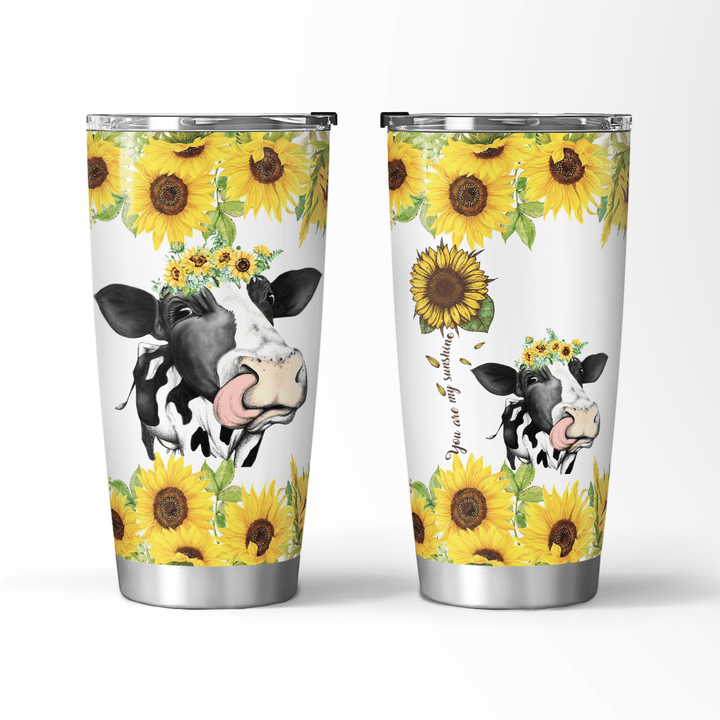 Cow Sunflower Tumbler