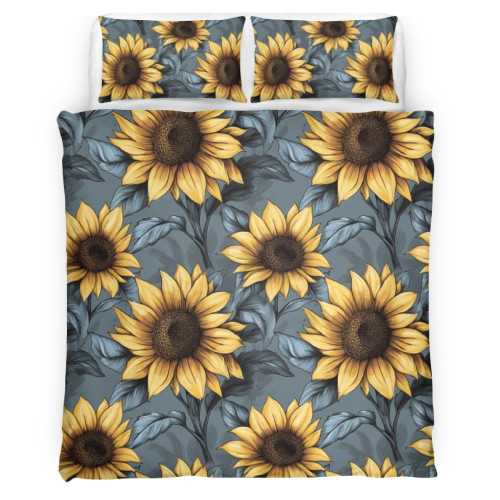 Sunflower Bedding Set - Sunflower Duvet Cover & Pillow Case 205
