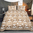 Sloth Bedding Set, Sloth Coffee Bedding Set